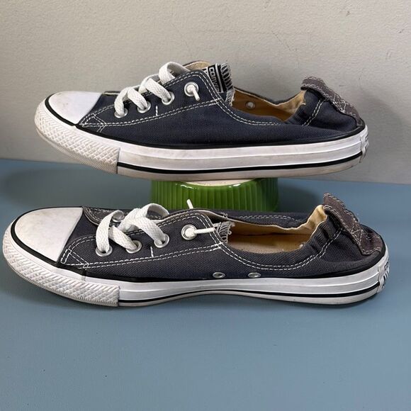 Converse Blue-Gray Elastic Heel Low-Top Sneakers Size 9 - Picture 2 of 8